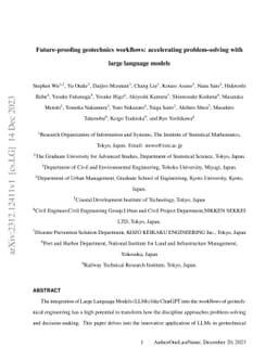 Future-proofing geotechnics workflows: accelerating problem-solving with
  large language models