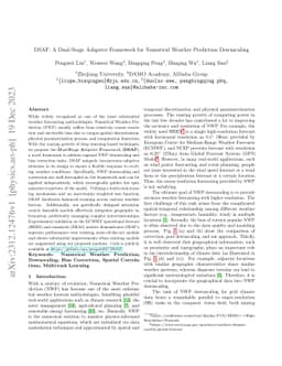 DSAF: A Dual-Stage Adaptive Framework for Numerical Weather Prediction
  Downscaling