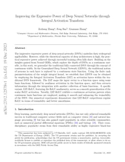 Improving the Expressive Power of Deep Neural Networks through Integral
  Activation Transform