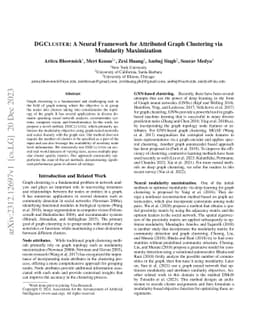 DGCLUSTER: A Neural Framework for Attributed Graph Clustering via
  Modularity Maximization