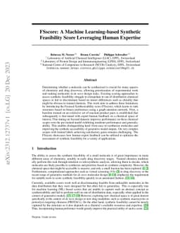 FSscore: A Machine Learning-based Synthetic Feasibility Score Leveraging
  Human Expertise