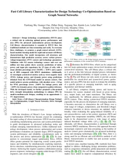 Fast Cell Library Characterization for Design Technology Co-Optimization
  Based on Graph Neural Networks