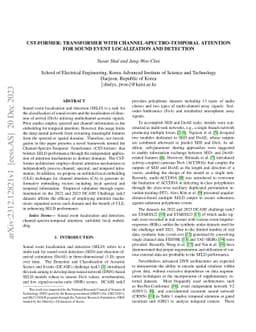 CST-former: Transformer with Channel-Spectro-Temporal Attention for
  Sound Event Localization and Detection