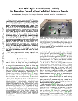 Safe Multi-Agent Reinforcement Learning for Formation Control without
  Individual Reference Targets