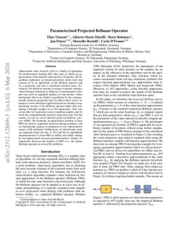 Parameterized Projected Bellman Operator