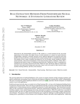 Rule-Extraction Methods From Feedforward Neural Networks: A Systematic
  Literature Review