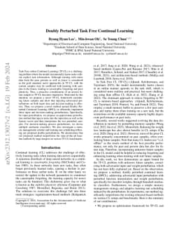 Doubly Perturbed Task Free Continual Learning