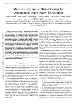 Multi-sensory Anti-collision Design for Autonomous Nano-swarm
  Exploration