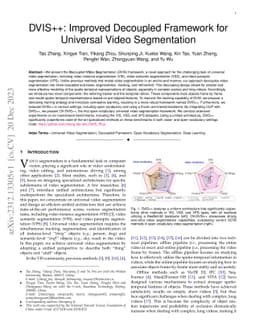 DVIS++: Improved Decoupled Framework for Universal Video Segmentation