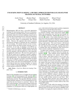 Unlocking Deep Learning: A BP-Free Approach for Parallel Block-Wise
  Training of Neural Networks
