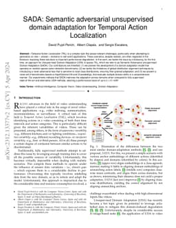 SADA: Semantic adversarial unsupervised domain adaptation for Temporal Action Localization