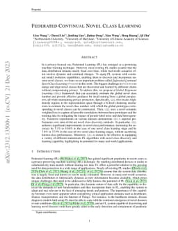 Federated Continual Novel Class Learning