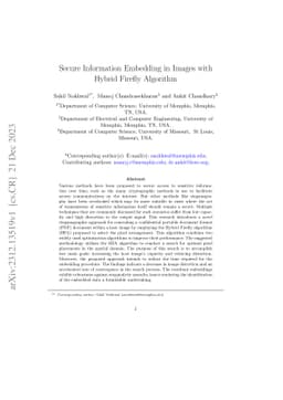 Secure Information Embedding in Images with Hybrid Firefly Algorithm