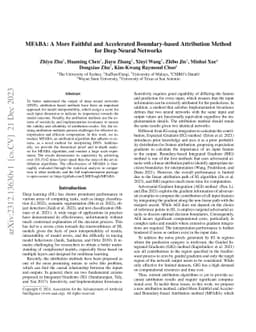 MFABA: A More Faithful and Accelerated Boundary-based Attribution Method
  for Deep Neural Networks
