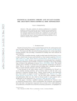 Statistical learning theory and Occam's razor: The argument from
  empirical risk minimization