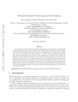 Metropolis-adjusted interacting particle sampling