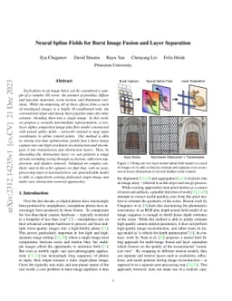 Neural Spline Fields for Burst Image Fusion and Layer Separation