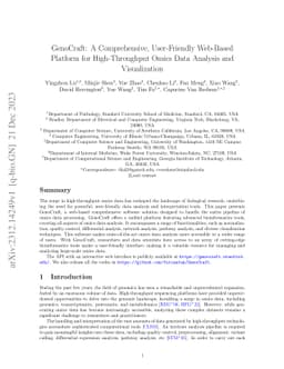 GenoCraft: A Comprehensive, User-Friendly Web-Based Platform for
  High-Throughput Omics Data Analysis and Visualization