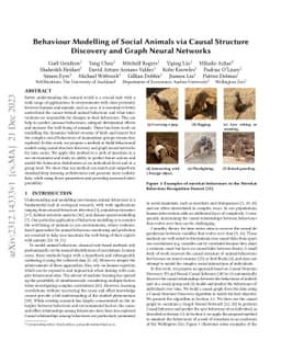 Behaviour Modelling of Social Animals via Causal Structure Discovery and
  Graph Neural Networks