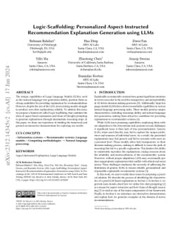 Logic-Scaffolding: Personalized Aspect-Instructed Recommendation
  Explanation Generation using LLMs
