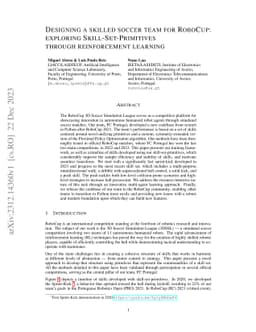 Designing a Skilled Soccer Team for RoboCup: Exploring
  Skill-Set-Primitives through Reinforcement Learning