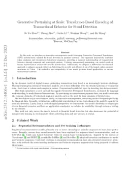 Generative Pretraining at Scale: Transformer-Based Encoding of
  Transactional Behavior for Fraud Detection