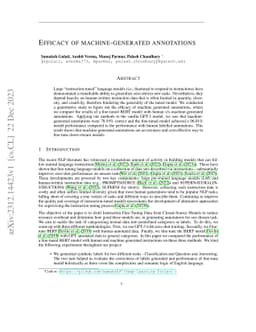 Efficacy of Machine-Generated Instructions