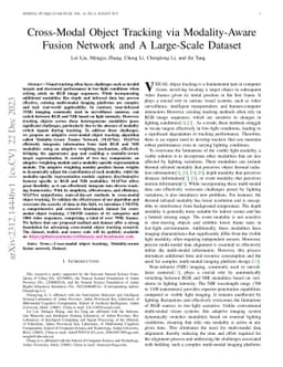 Cross-Modal Object Tracking via Modality-Aware Fusion Network and A
  Large-Scale Dataset