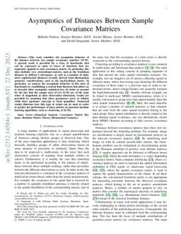 Asymptotics of Distances Between Sample Covariance Matrices