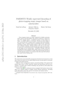 PARDINUS: Weakly supervised discarding of photo-trapping empty images
  based on autoencoders