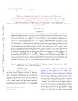 Isolated pulsar population synthesis with simulation-based inference
