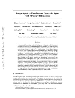 Pangu-Agent: A Fine-Tunable Generalist Agent with Structured Reasoning