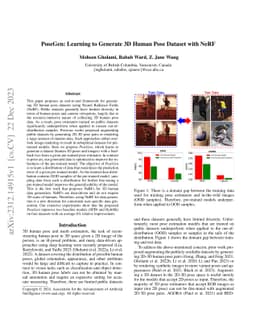 PoseGen: Learning to Generate 3D Human Pose Dataset with NeRF