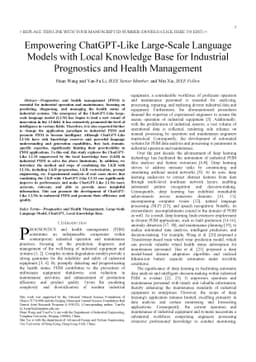 Empowering ChatGPT-Like Large-Scale Language Models with Local Knowledge
  Base for Industrial Prognostics and Health Management