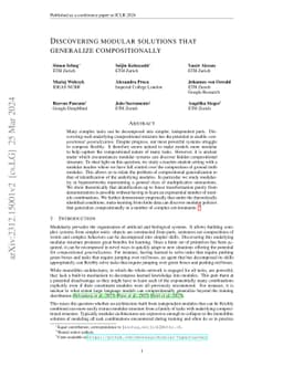 Discovering modular solutions that generalize compositionally