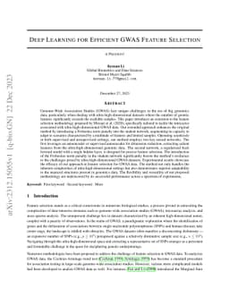 Deep Learning for Efficient GWAS Feature Selection
