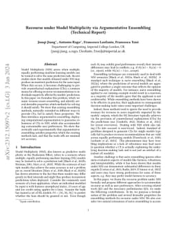 Recourse under Model Multiplicity via Argumentative Ensembling
  (Technical Report)