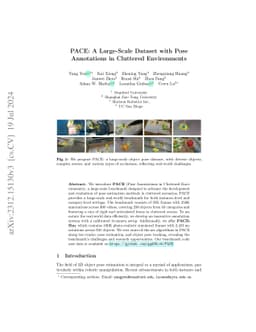 PACE: A Large-Scale Dataset with Pose Annotations in Cluttered
  Environments