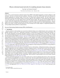 Physics-informed neural network for modeling dynamic linear elasticity