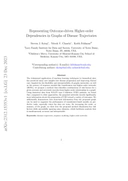Representing Outcome-driven Higher-order Dependencies in Graphs of
  Disease Trajectories