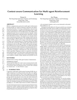 Context-aware Communication for Multi-agent Reinforcement Learning