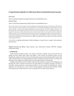 A Target Detection Algorithm in Traffic Scenes Based on Deep
  Reinforcement Learning