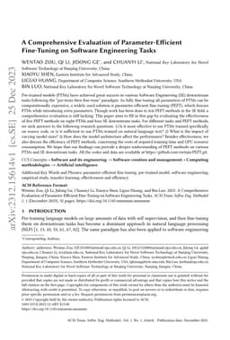 A Comprehensive Evaluation of Parameter-Efficient Fine-Tuning on
  Software Engineering Tasks