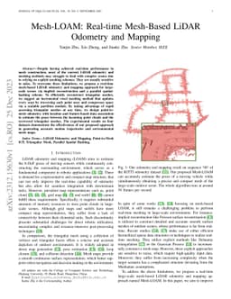 Mesh-LOAM: Real-time Mesh-Based LiDAR Odometry and Mapping