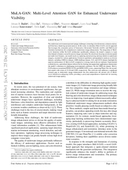 MuLA-GAN: Multi-Level Attention GAN for Enhanced Underwater Visibility