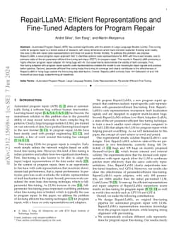 RepairLLaMA: Efficient Representations and Fine-Tuned Adapters for
  Program Repair