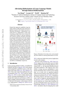 Alleviating Hallucinations of Large Language Models through Induced
  Hallucinations