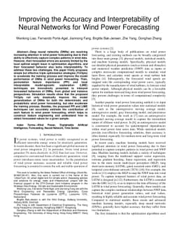 Improving the Accuracy and Interpretability of Neural Networks for Wind
  Power Forecasting