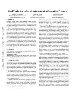 Viral Marketing in Social Networks with Competing Products