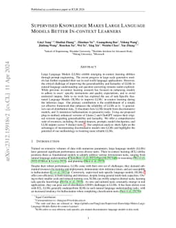 Supervised Knowledge Makes Large Language Models Better In-context
  Learners